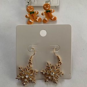 Bundle: Gingerbread & Snowflakes Christmas Earrings